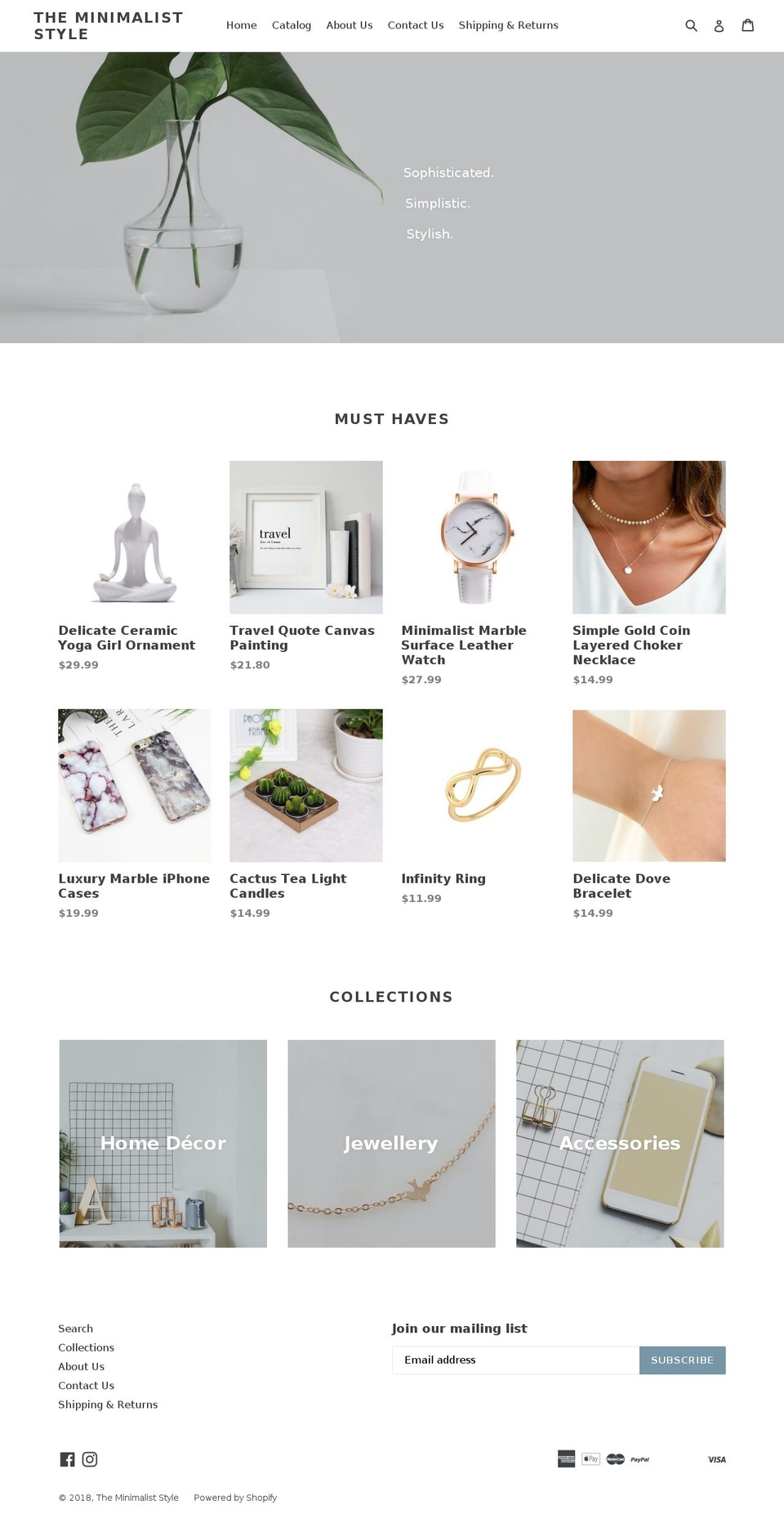 theminimaliststyle.com — Shopify storefront screenshot