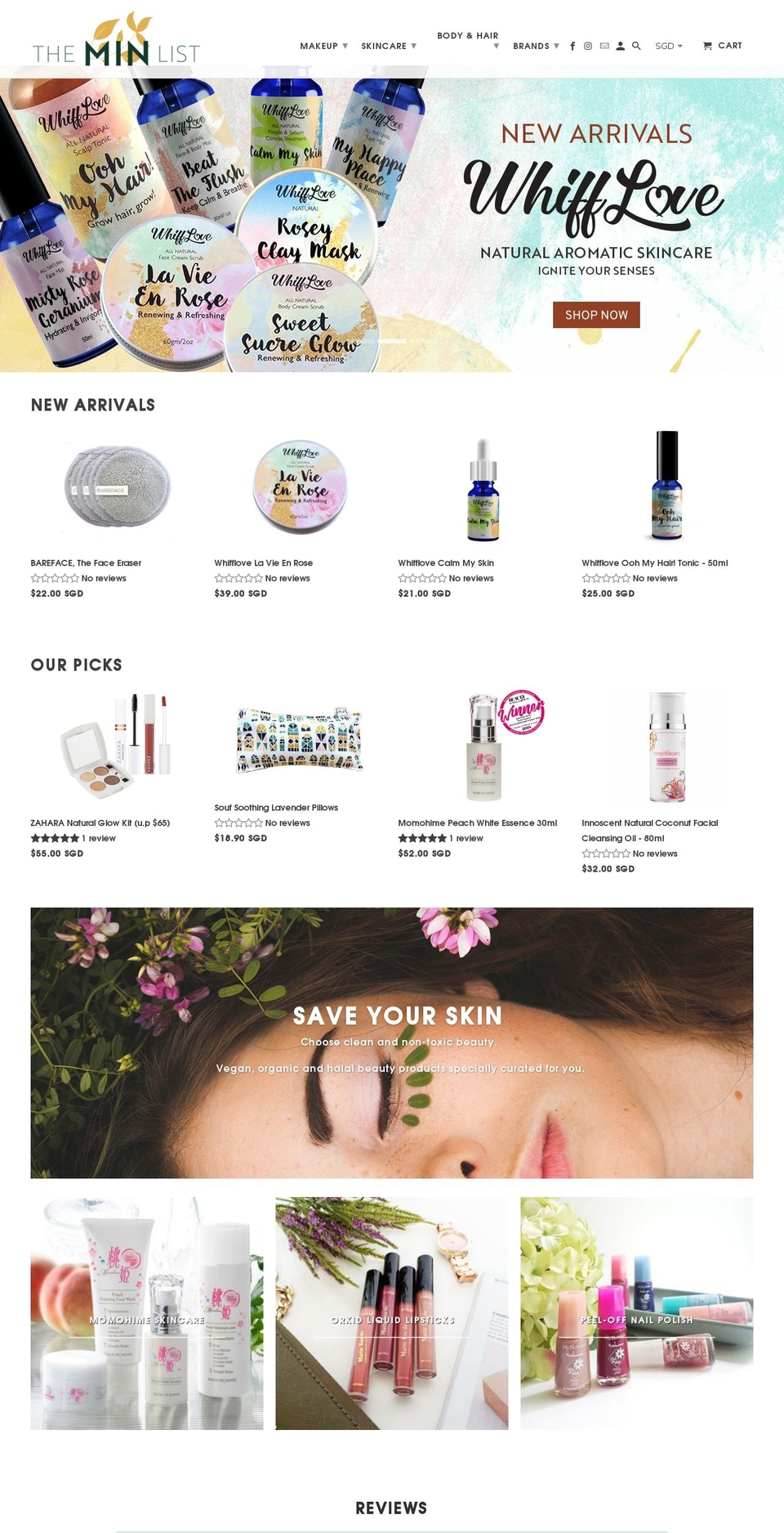 theminlist.com shopify website screenshot
