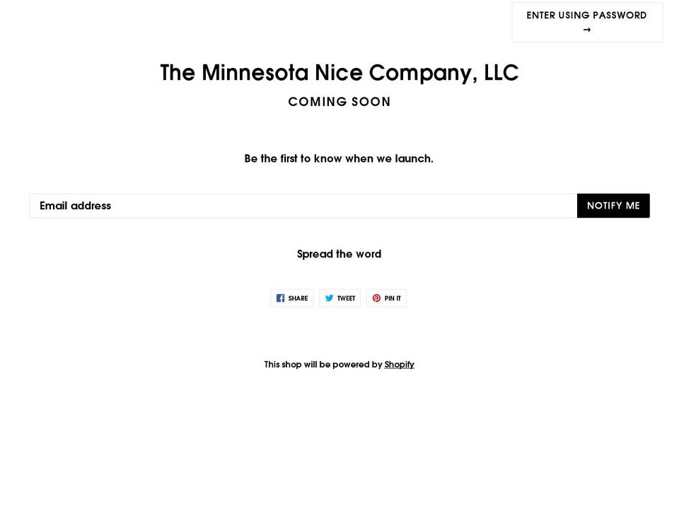 theminnesotanicecompany.com shopify website screenshot