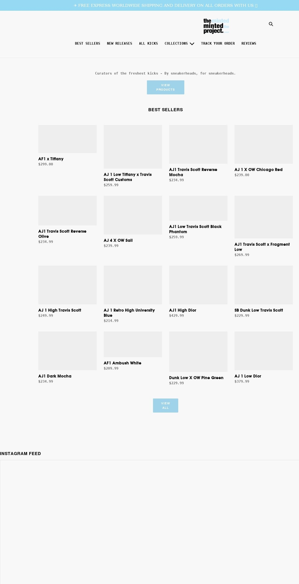 themintedproject.com shopify website screenshot