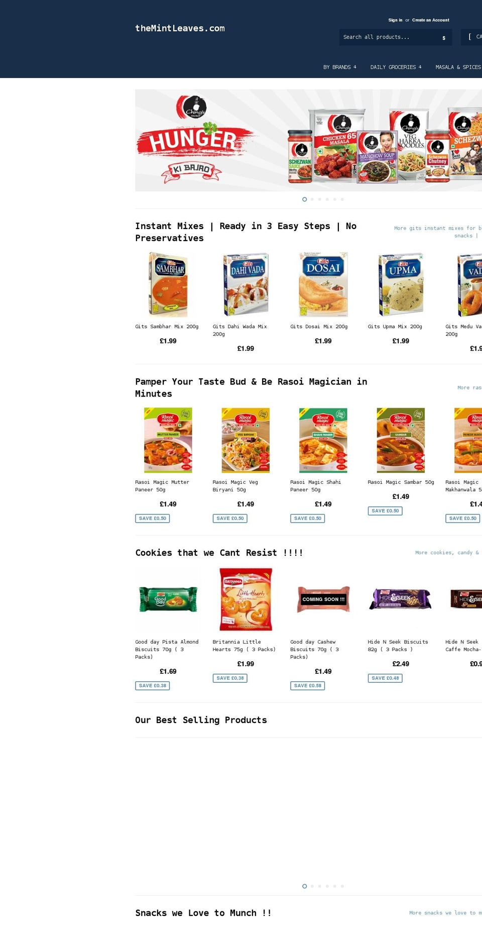 themintleaves.com shopify website screenshot