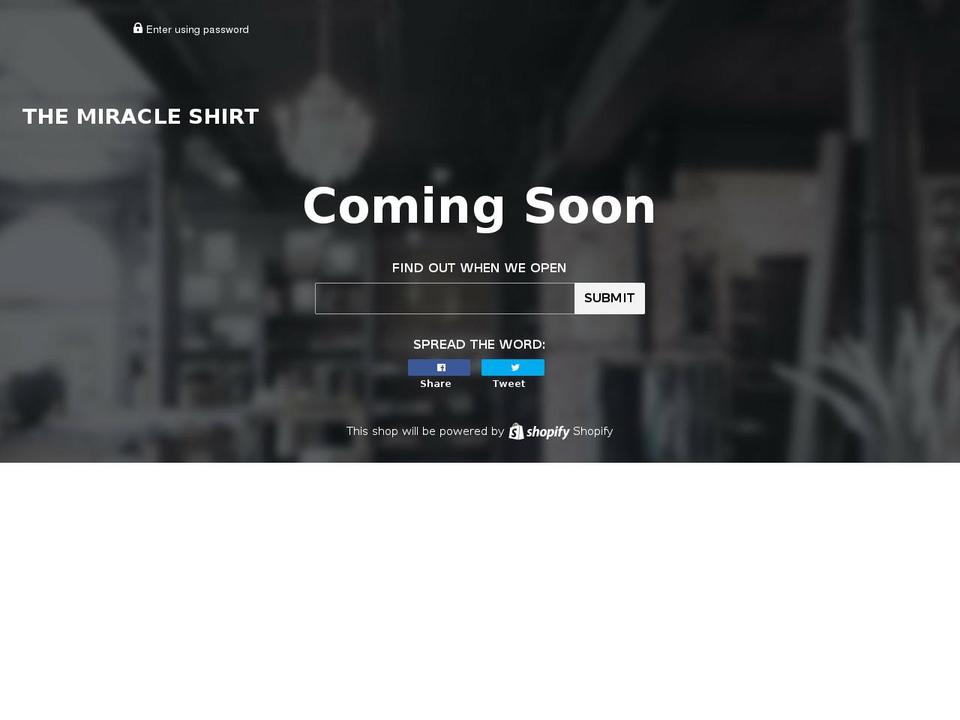 themiracleshirt.com — Shopify storefront screenshot