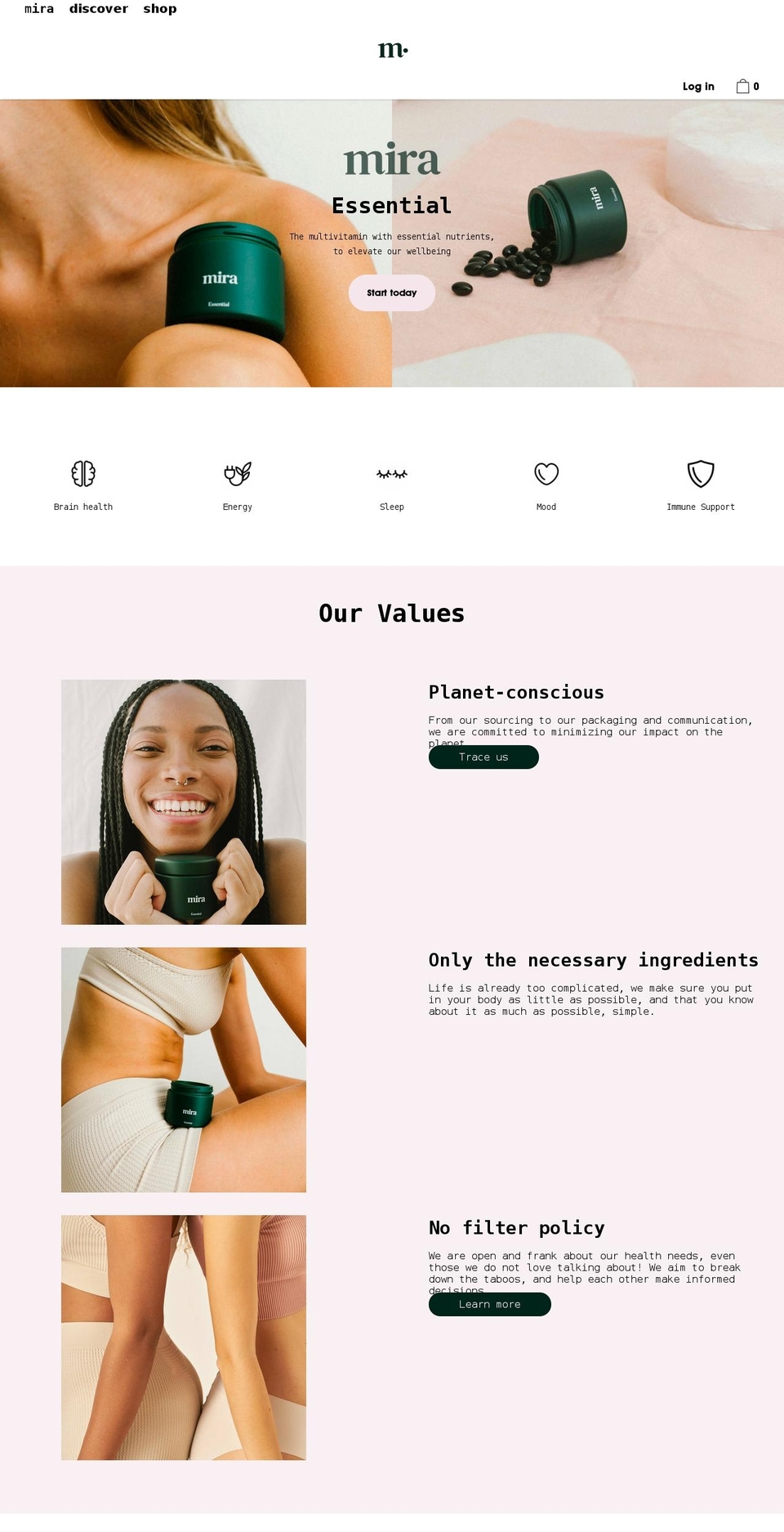 themiralab.com shopify website screenshot