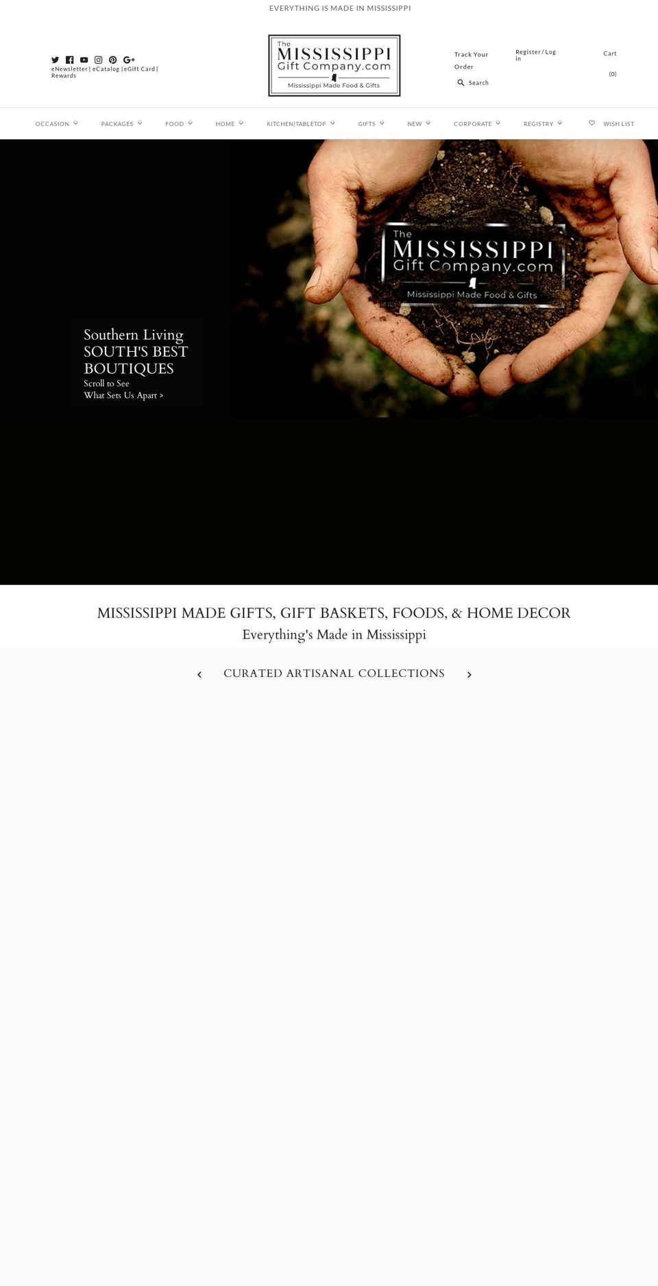 themississippigiftcompany.com shopify website screenshot