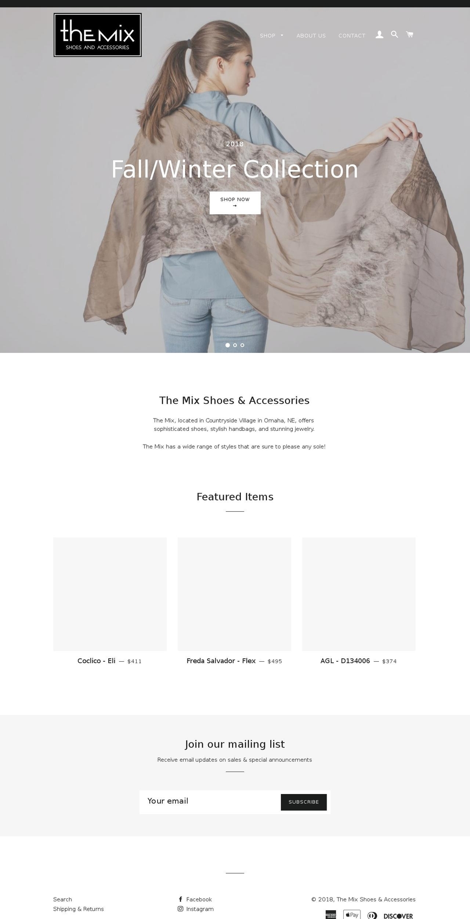 themixshoes.com — Shopify storefront screenshot
