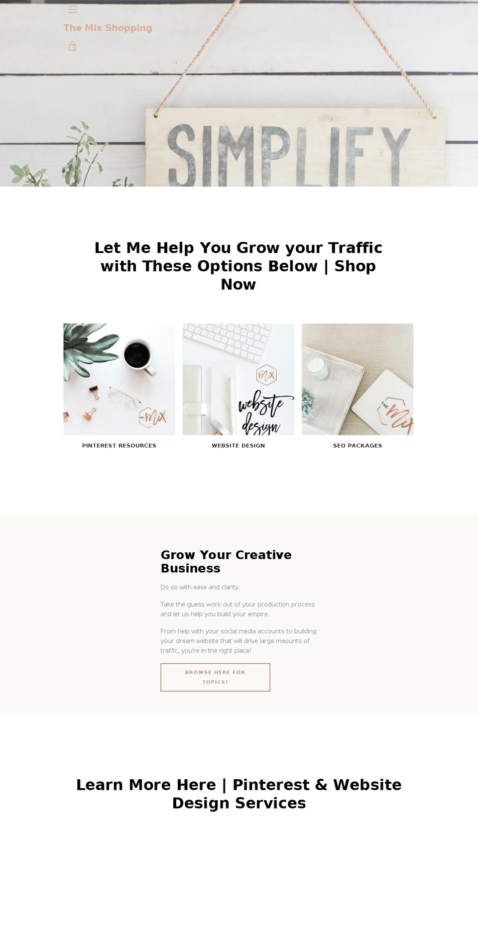 themixshopping.com shopify website screenshot