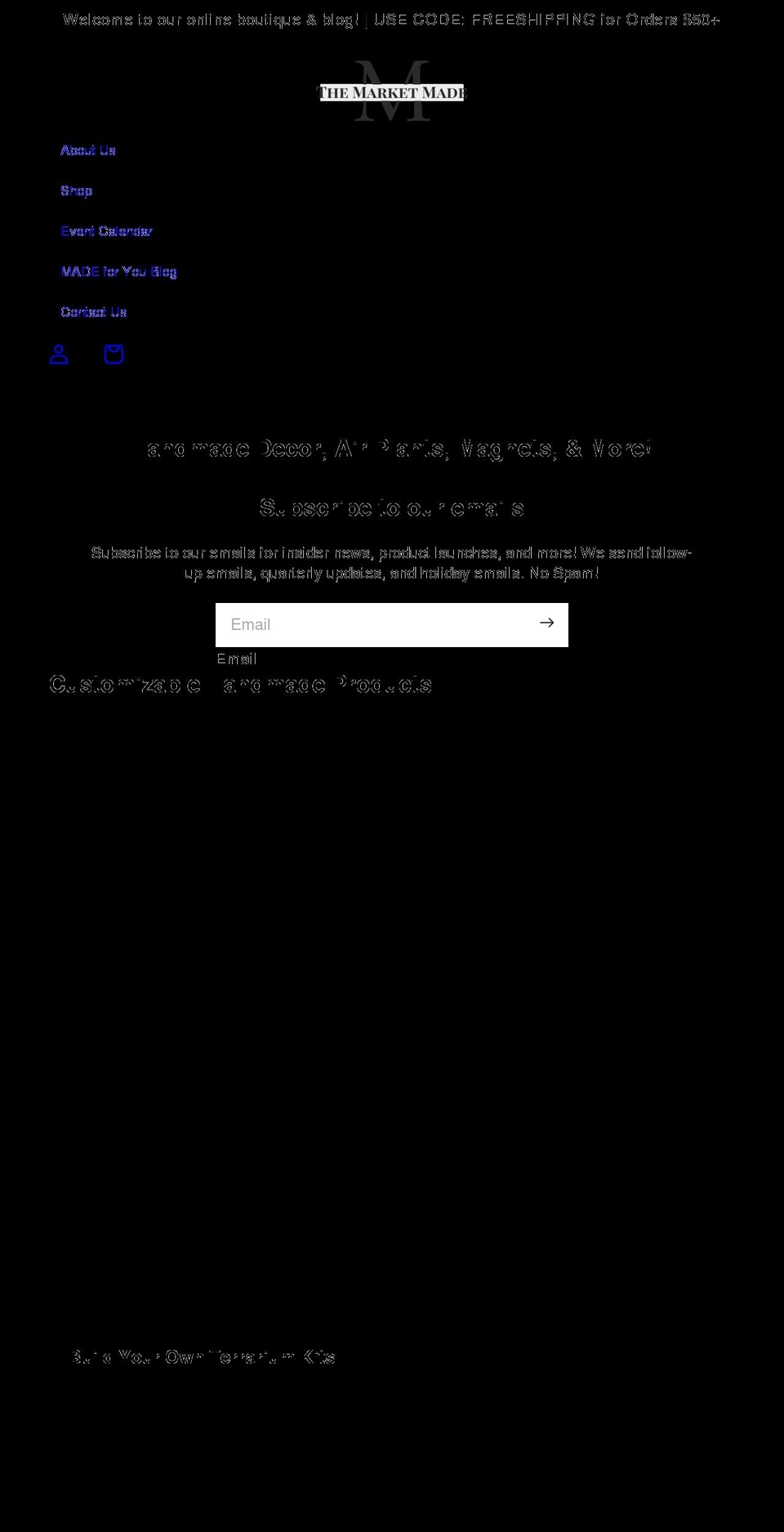 themktmade.com shopify website screenshot