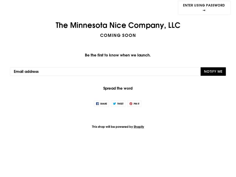 themnnicecompany.com shopify website screenshot