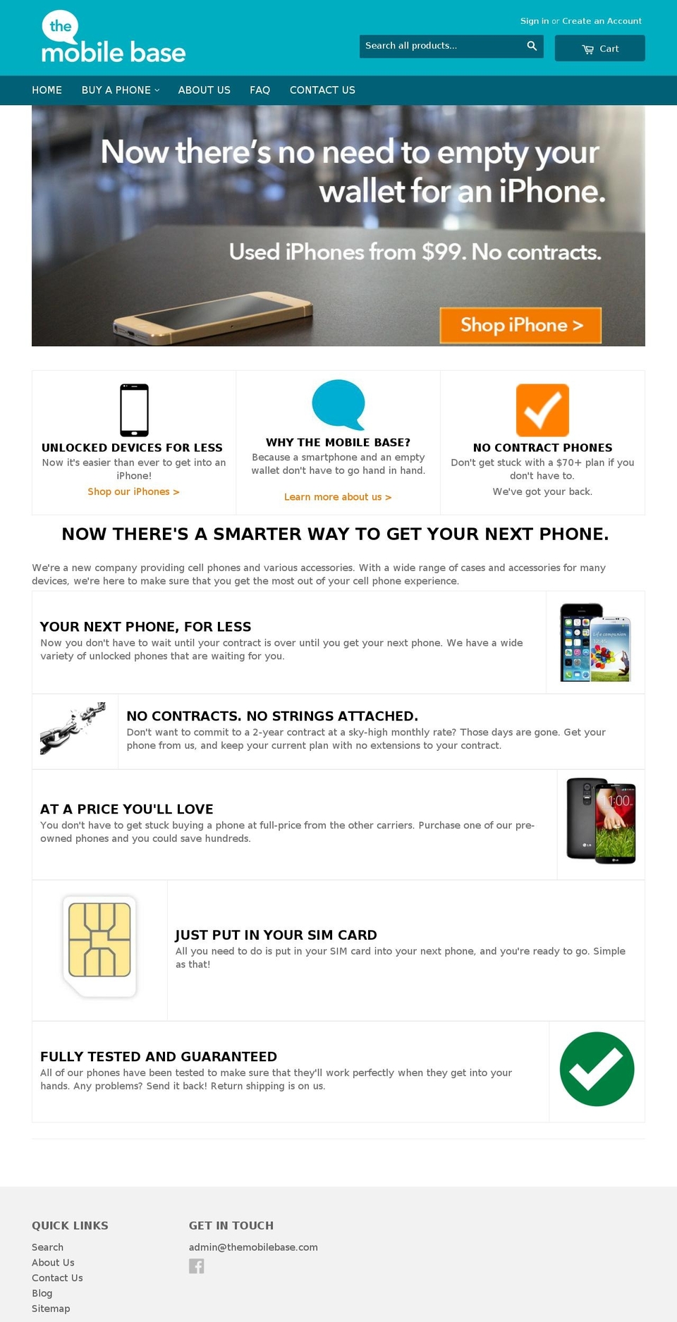 themobilebase.com shopify website screenshot
