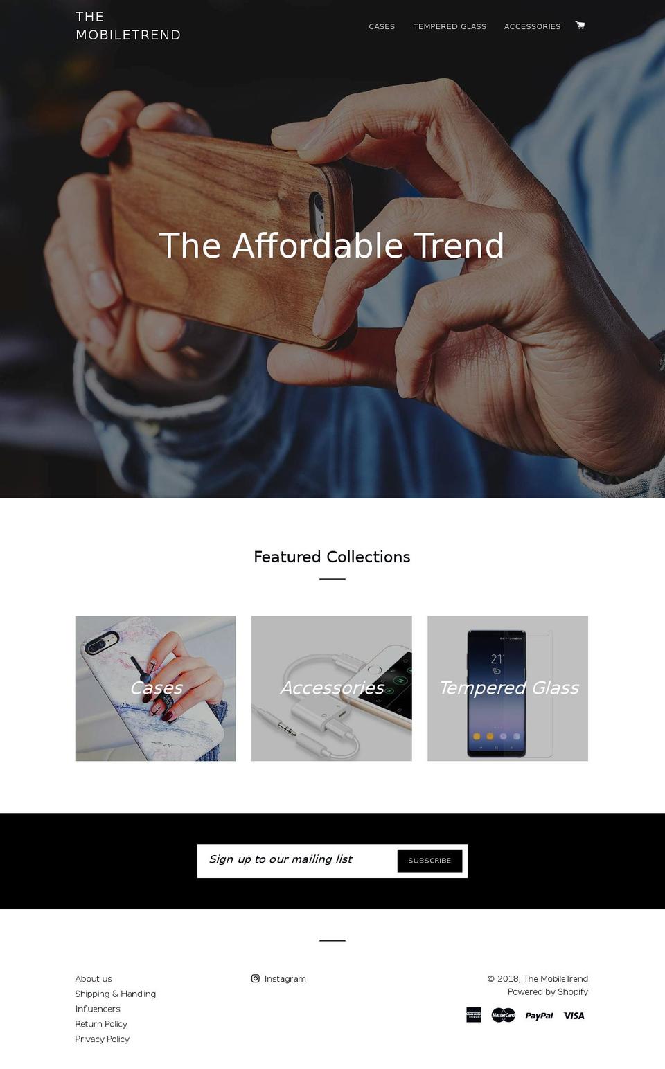 themobiletrend.com — Shopify storefront screenshot