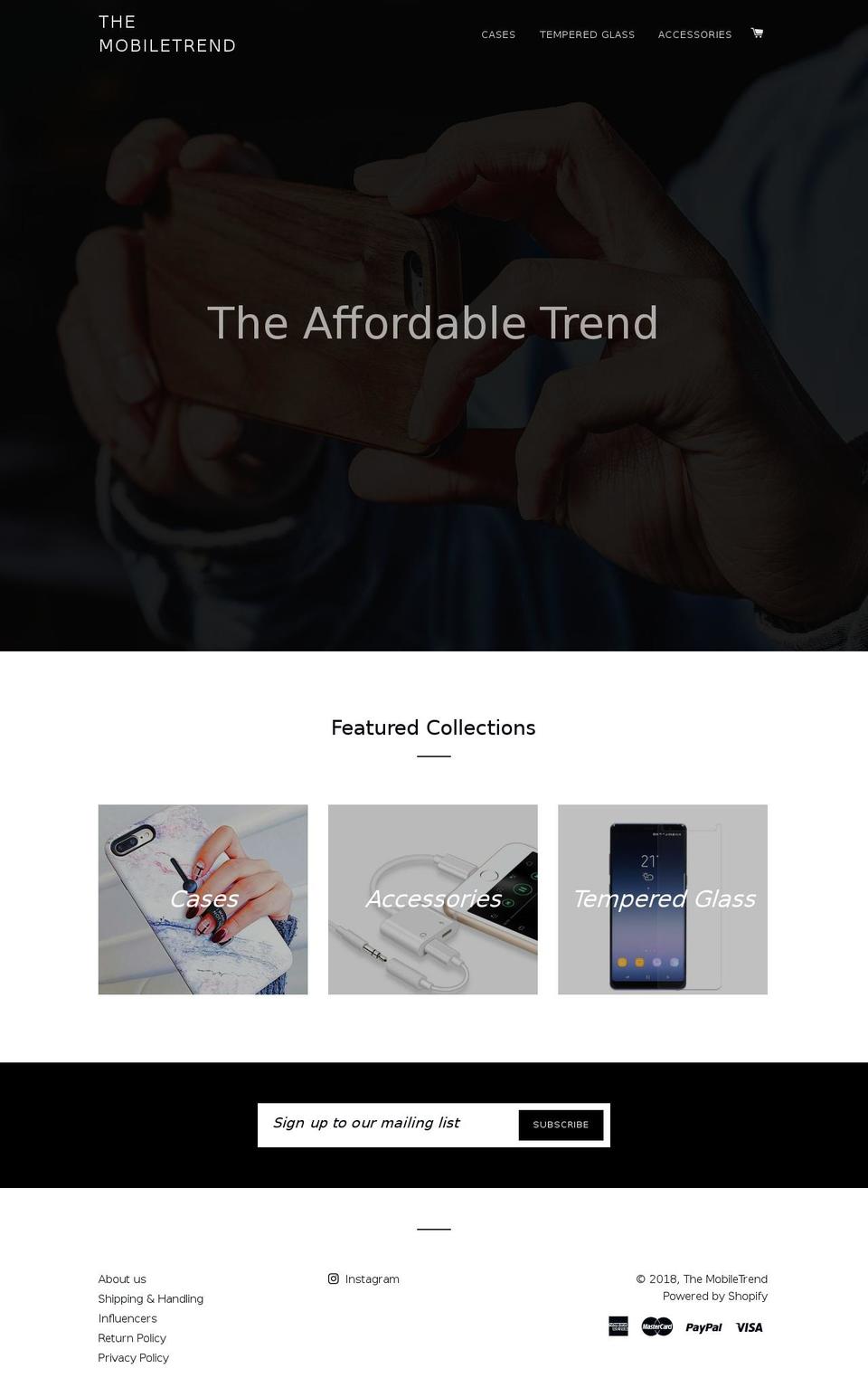 themobiletrend.org shopify website screenshot