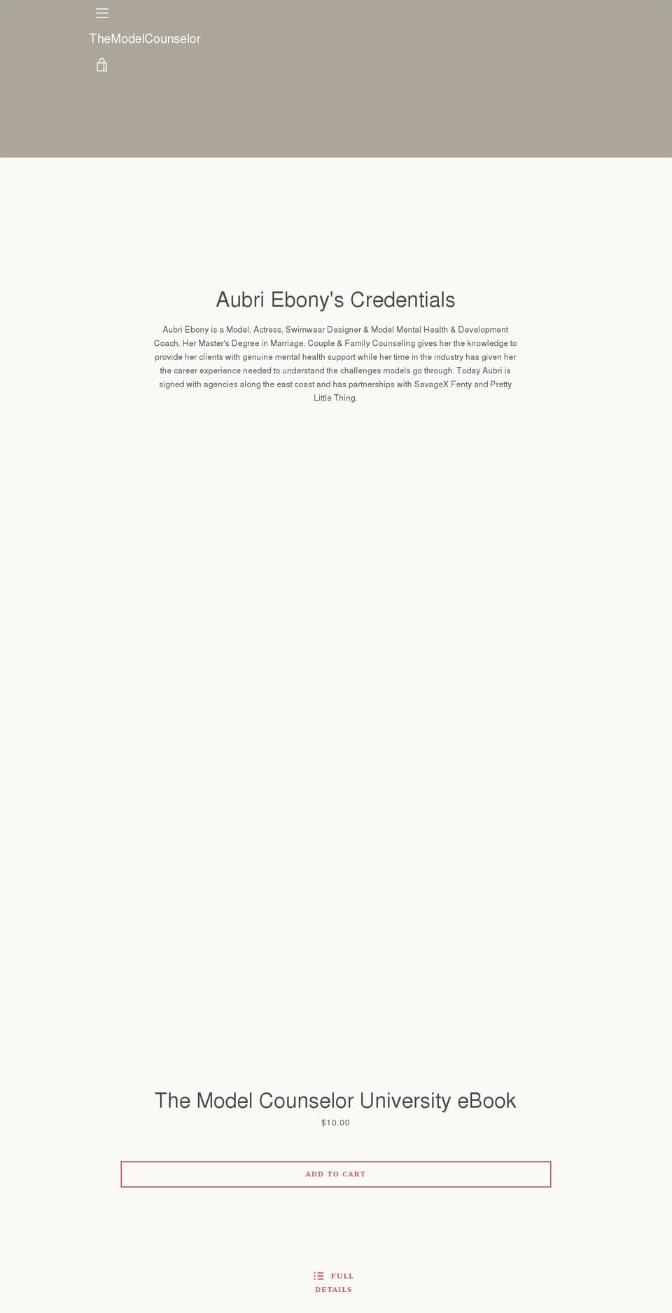 themodelcounselor.com shopify website screenshot