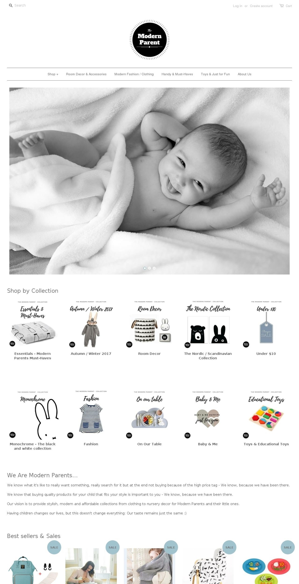 themodern-parent.com — Shopify storefront screenshot