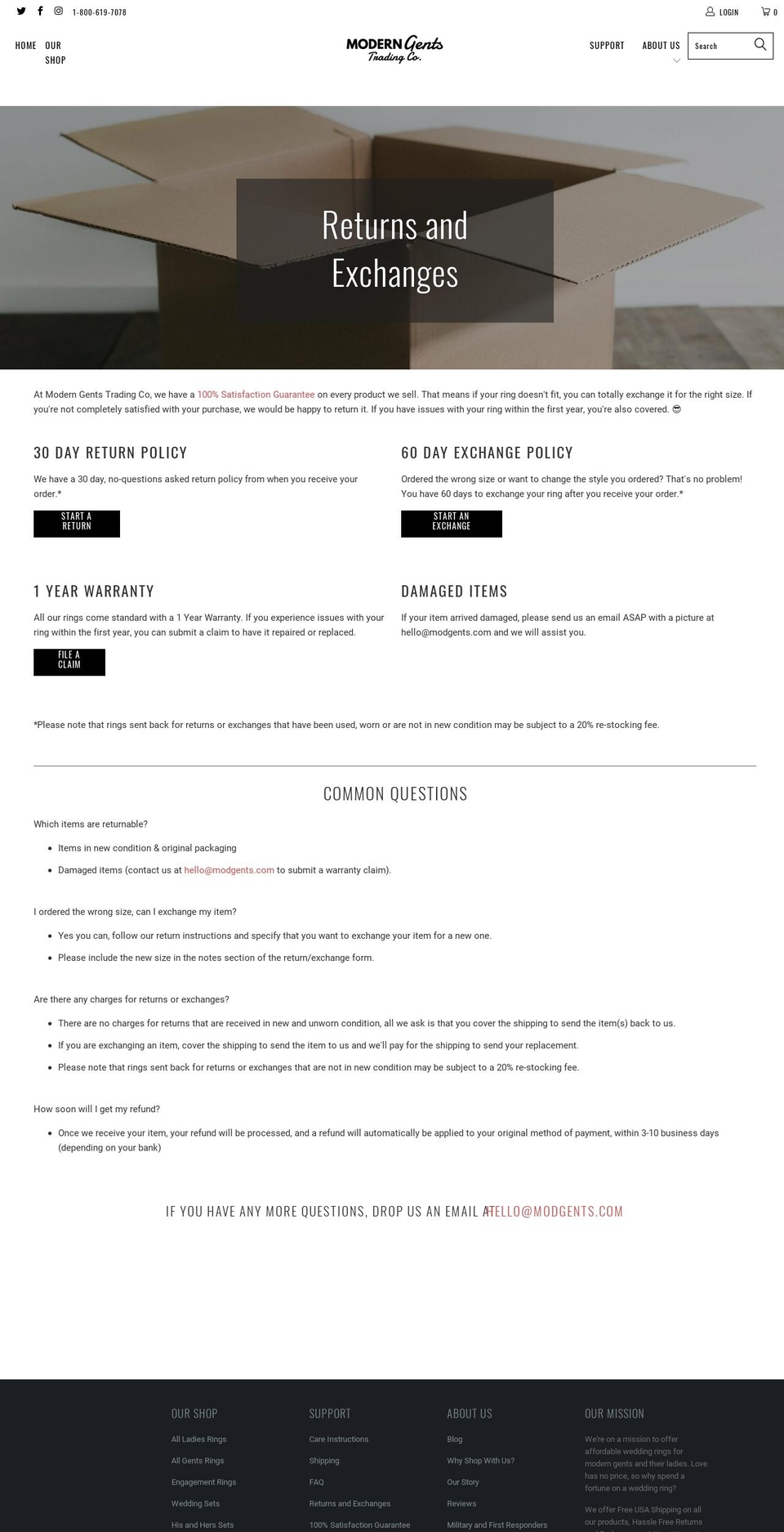 themodernbro.com shopify website screenshot