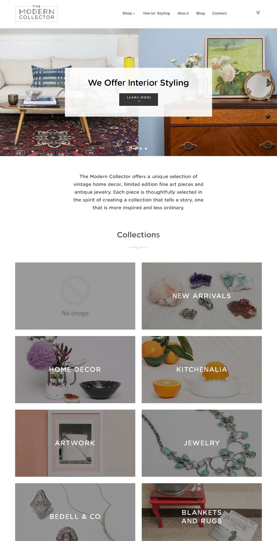 themoderncollector.com shopify website screenshot