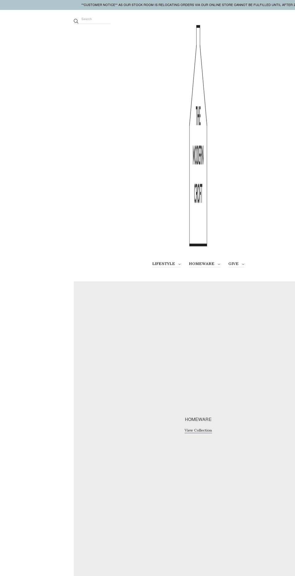 themoderncroft.com shopify website screenshot