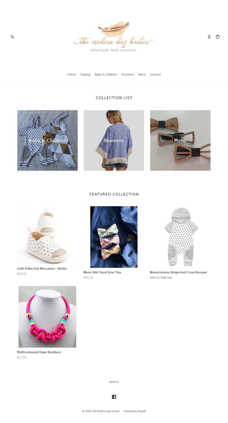 themoderndayhunter.com — Shopify storefront screenshot