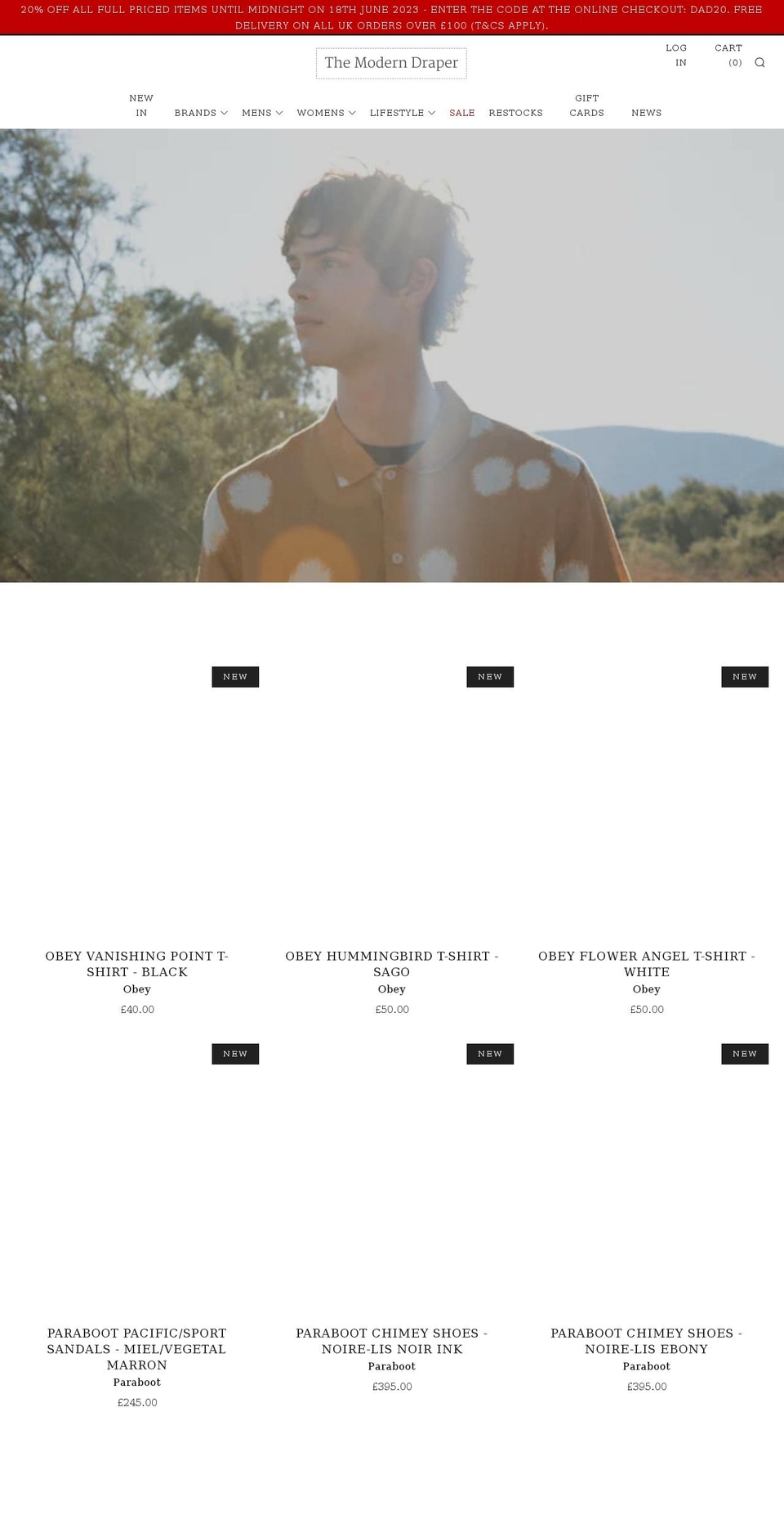 themoderndraper.co.uk shopify website screenshot