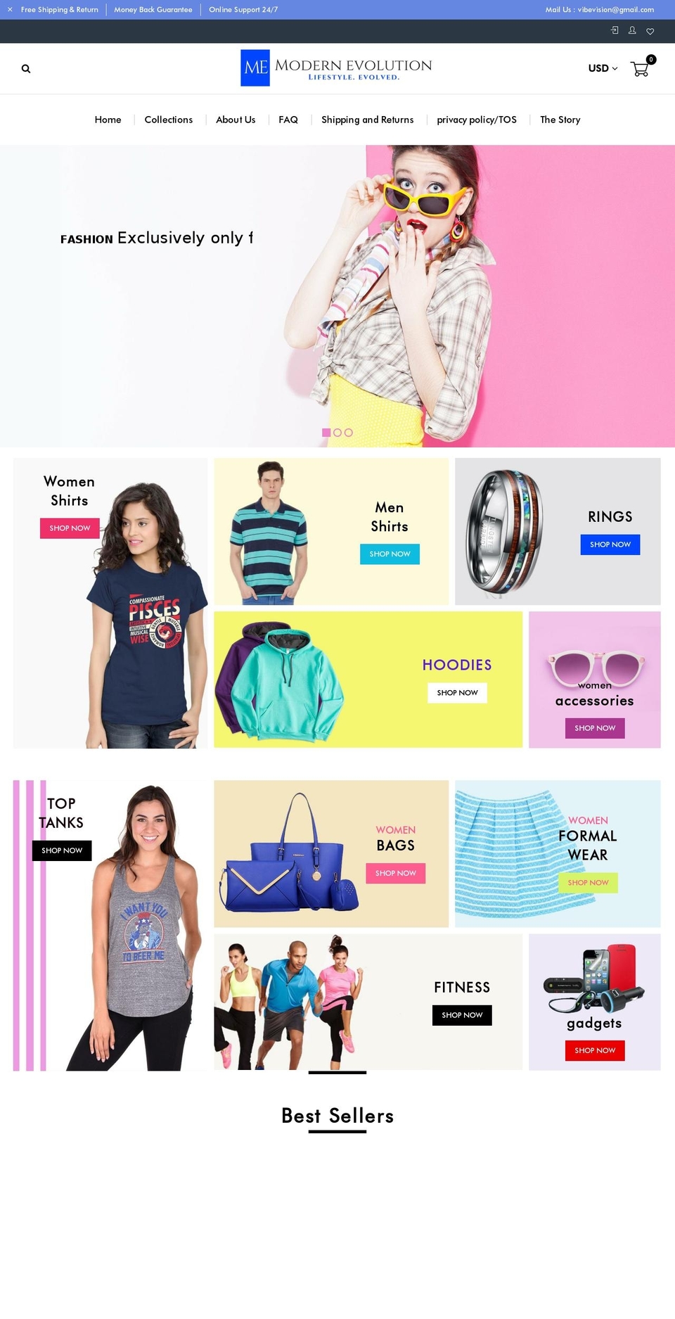themodernevolution.com shopify website screenshot