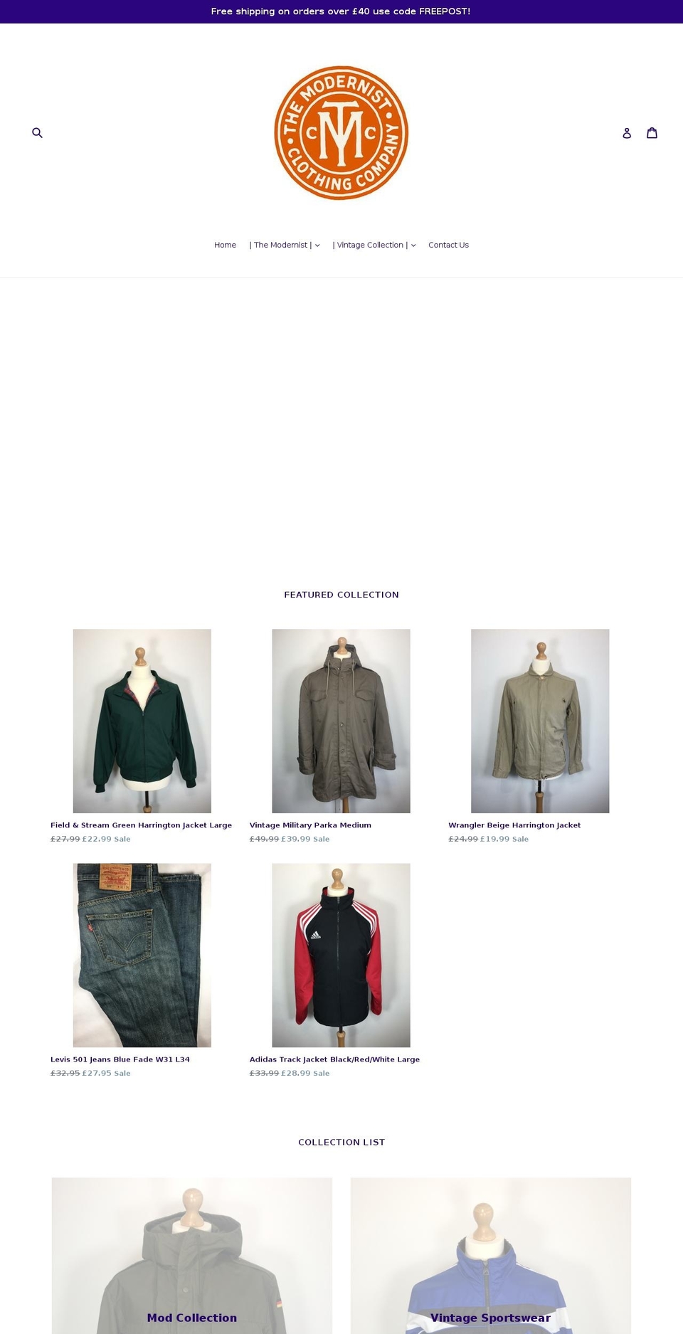 themodernistclothingcompany.com — Shopify store on .com