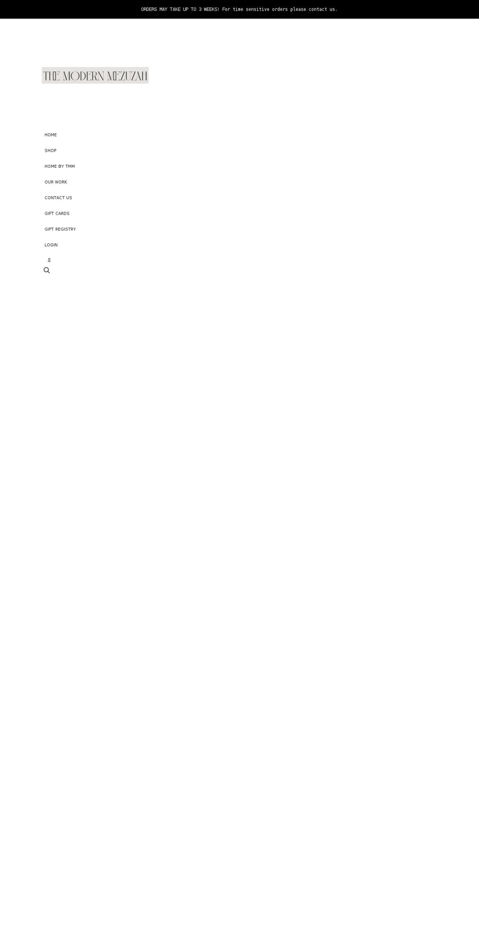 HBCOlive with Installments message Shopify theme site example themodernmezuzah.com