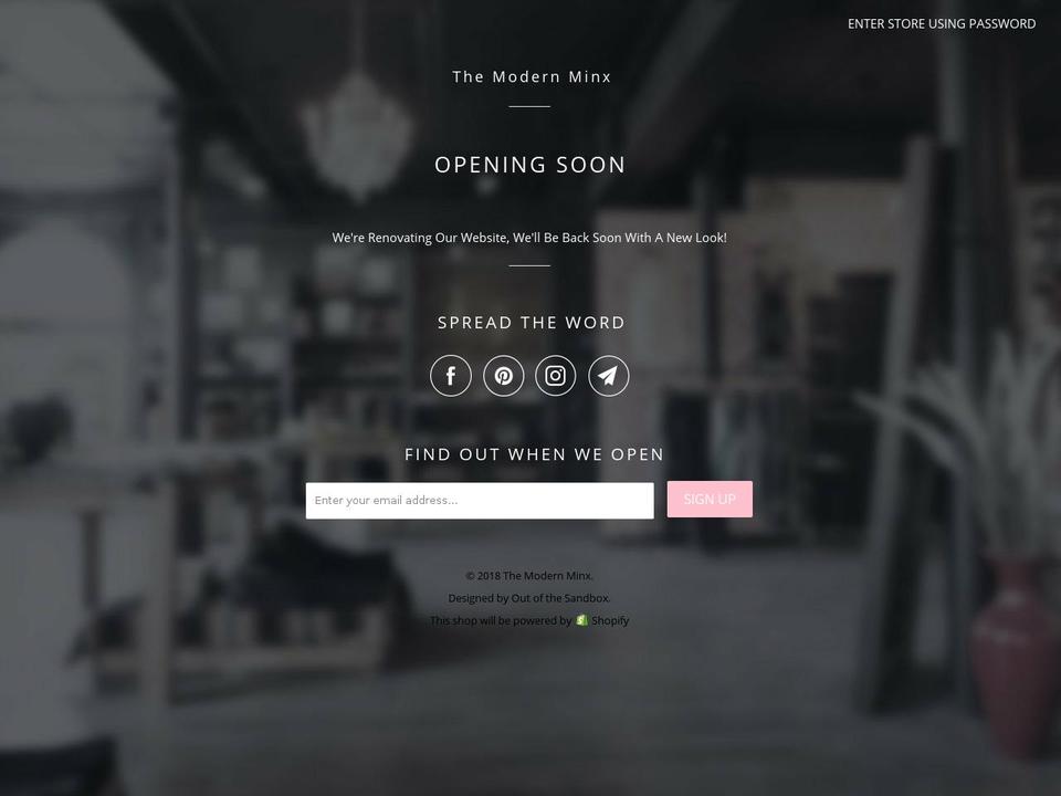 themodernminxnyc.com shopify website screenshot