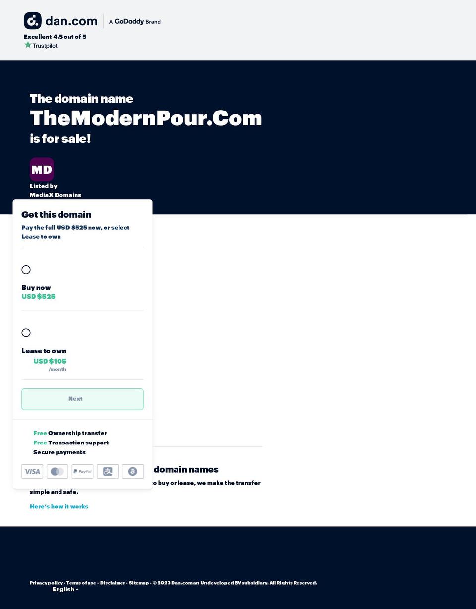 themodernpour.com — Shopify storefront screenshot