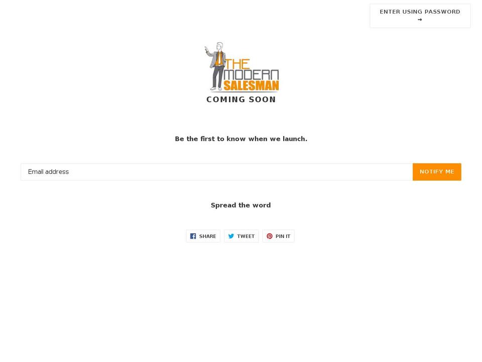 themodernsalesman.com shopify website screenshot
