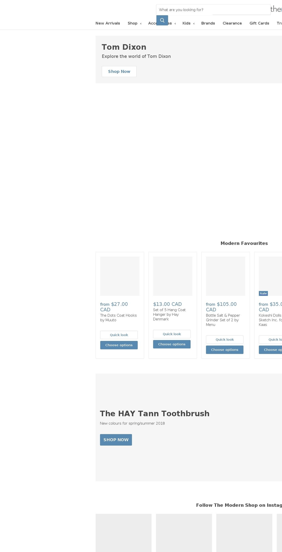 themodernshop.boutique shopify website screenshot