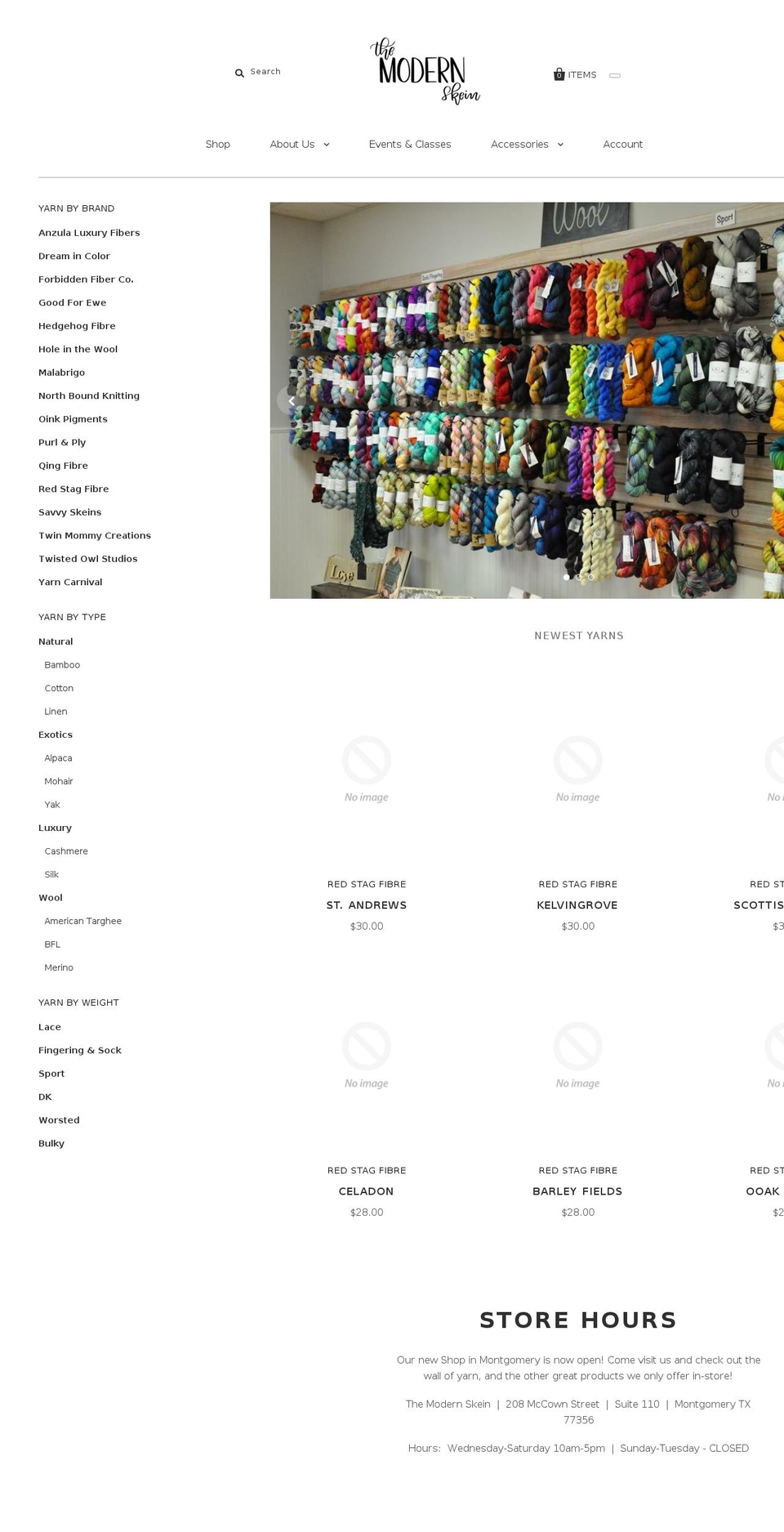 themodernskein.com shopify website screenshot