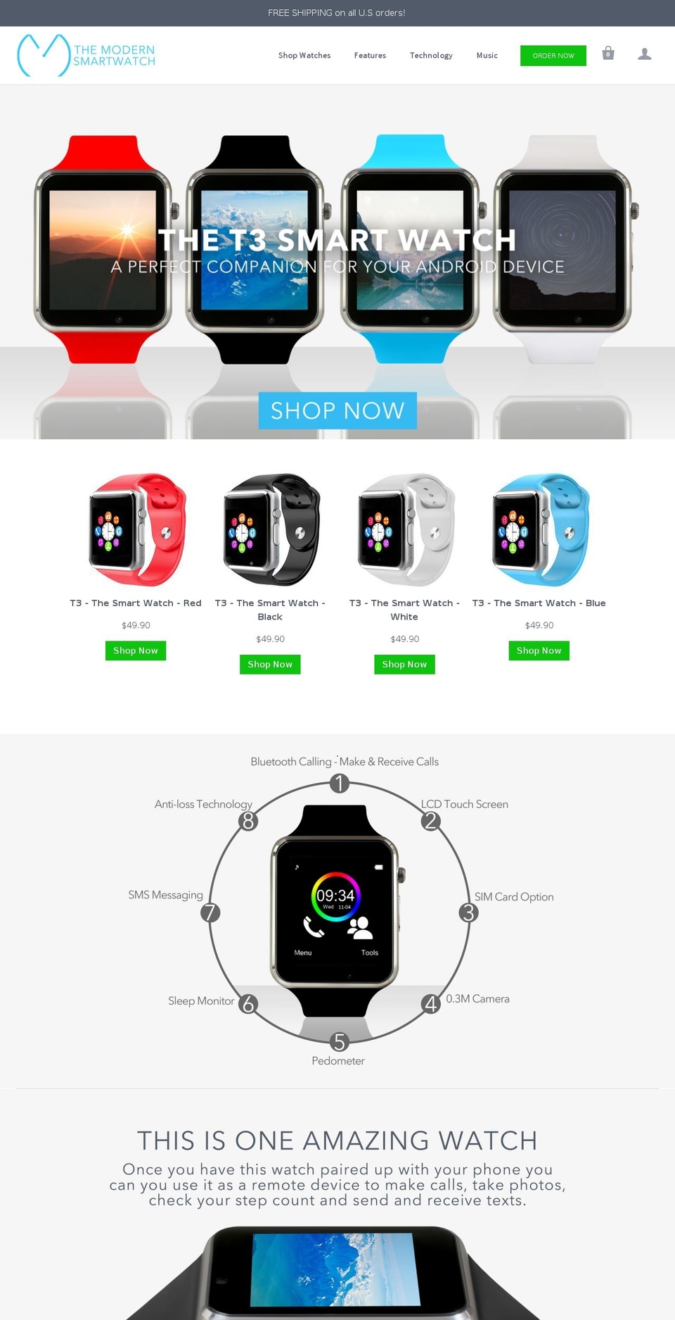 themodernsmartwatch.com — Shopify storefront screenshot