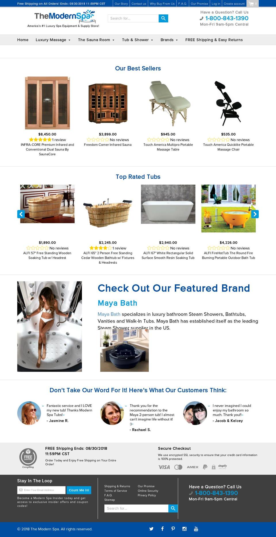 themodernspa.com — Shopify storefront screenshot