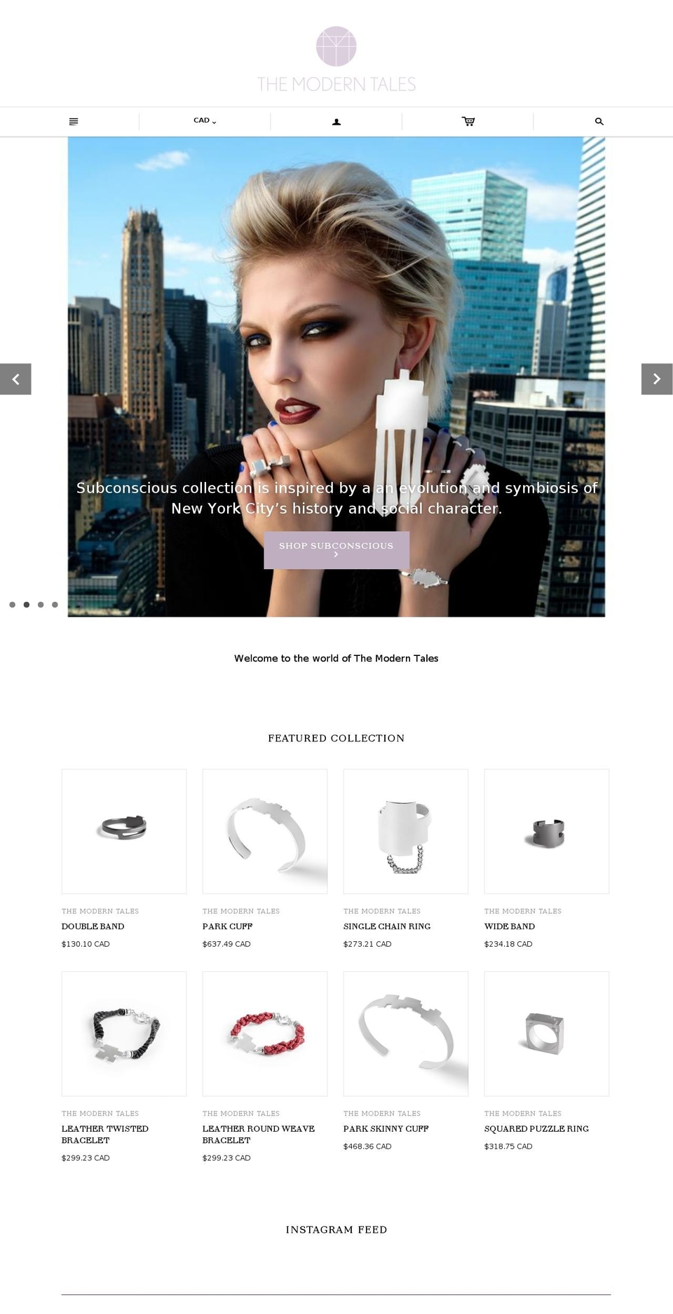 Main Website Theme Shopify theme site example themoderntales.com