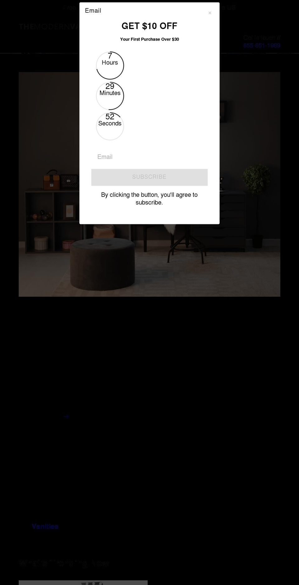 themodernvanity.com — Shopify storefront screenshot