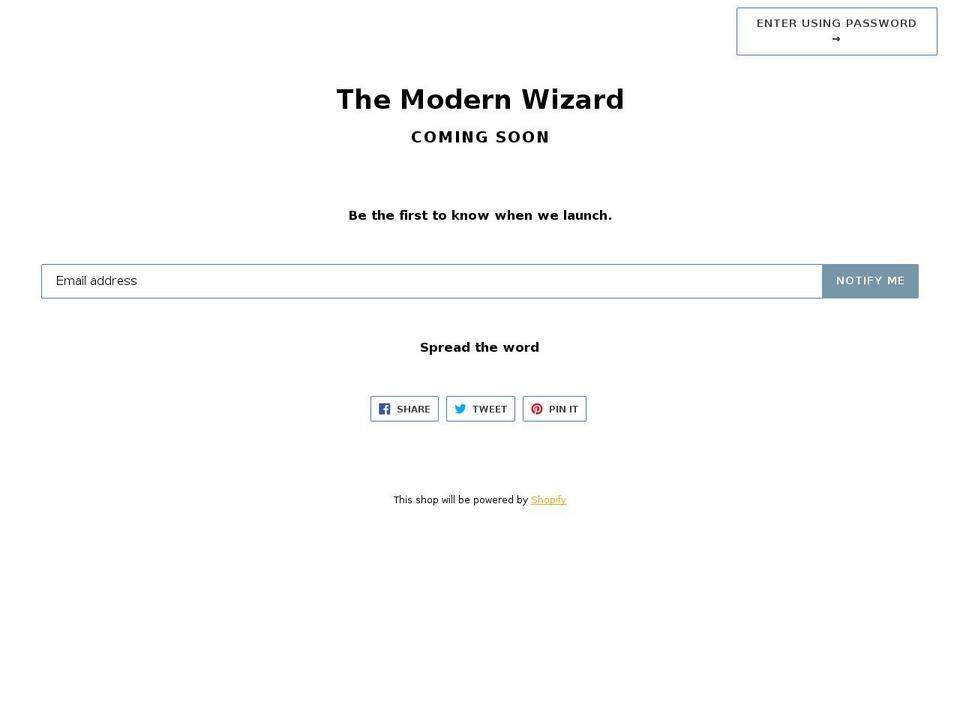 themodernwizard.com — Shopify storefront screenshot
