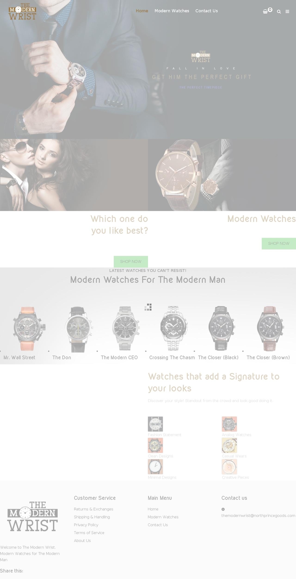 themodernwrist.com — Shopify storefront screenshot
