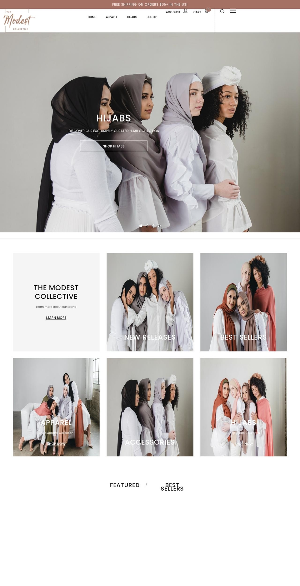 themodestcollective.com — Shopify storefront screenshot