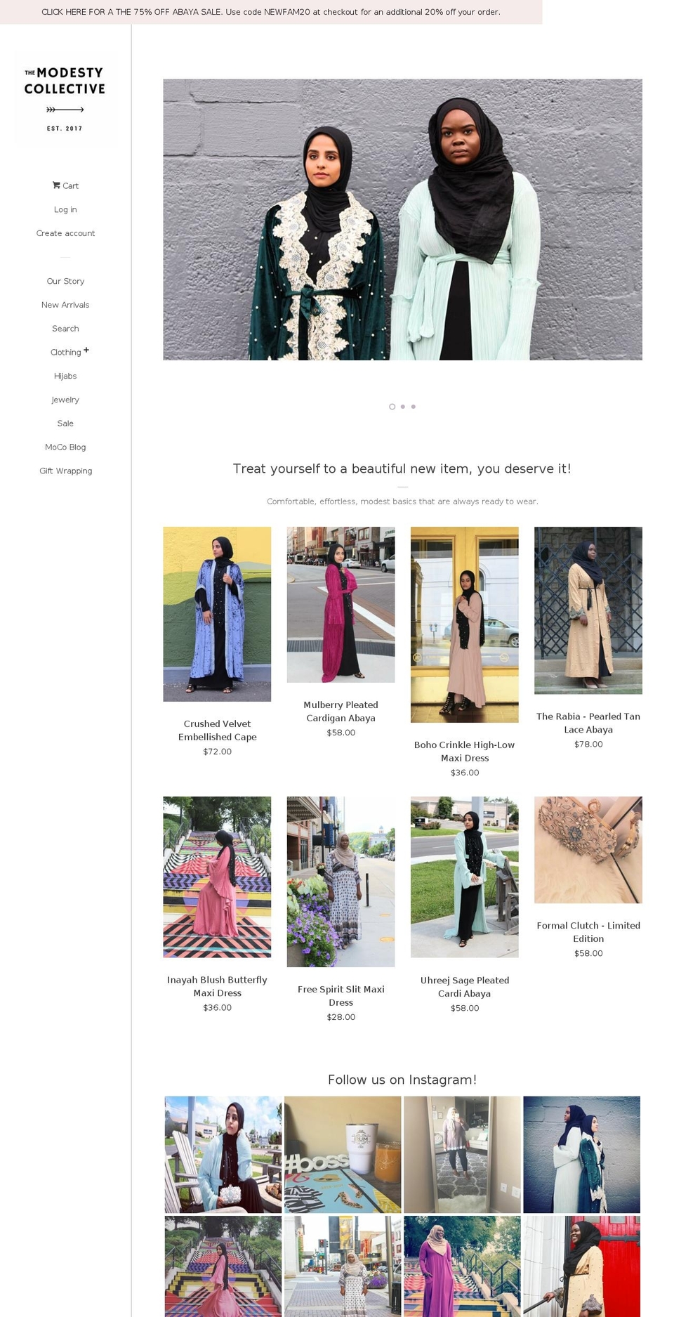 themodestycollective.com — Shopify storefront screenshot
