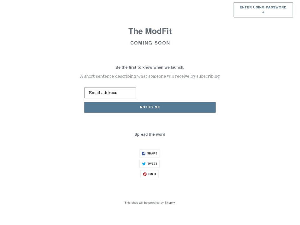 themodfit.com shopify website screenshot