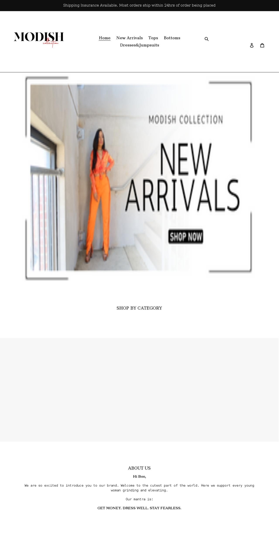 themodishcollection.com shopify website screenshot
