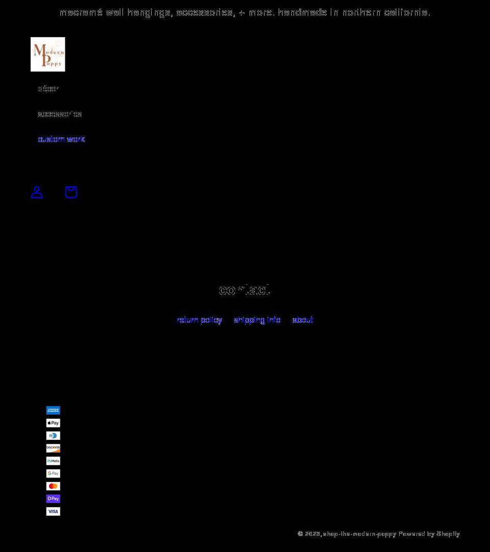 Current Update Shopify theme site example themodpoppy.com