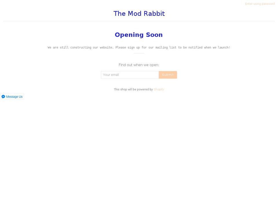 themodrabbit.com — Shopify storefront screenshot