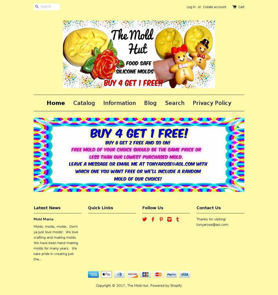 themoldhut.com shopify website screenshot