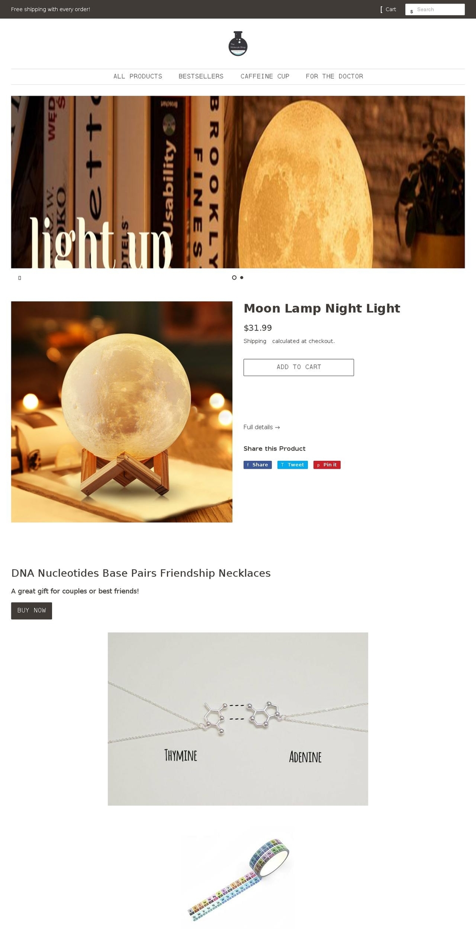 themoleculeshop.com shopify website screenshot