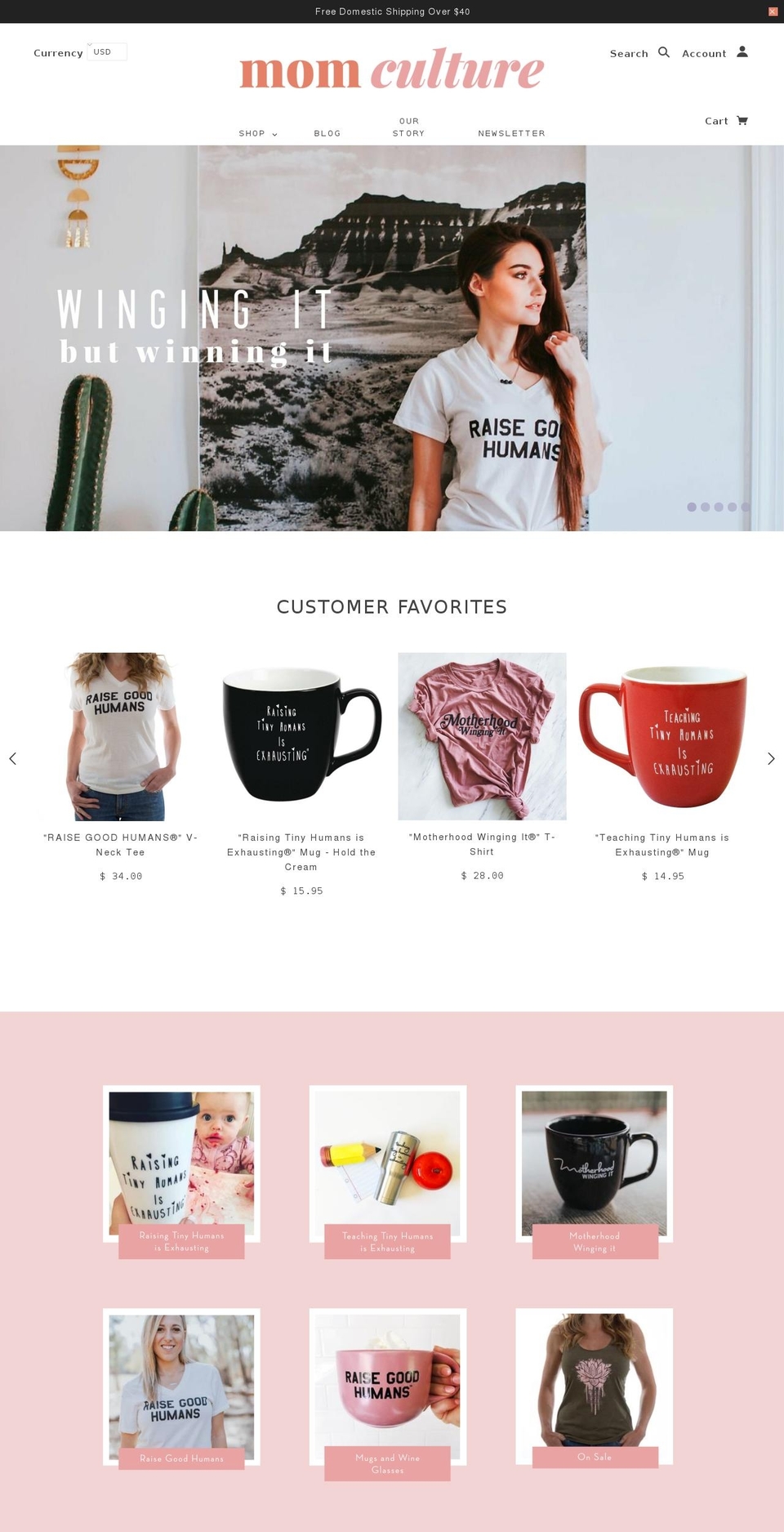 Mom Culture Shopify theme site example themomculture.com
