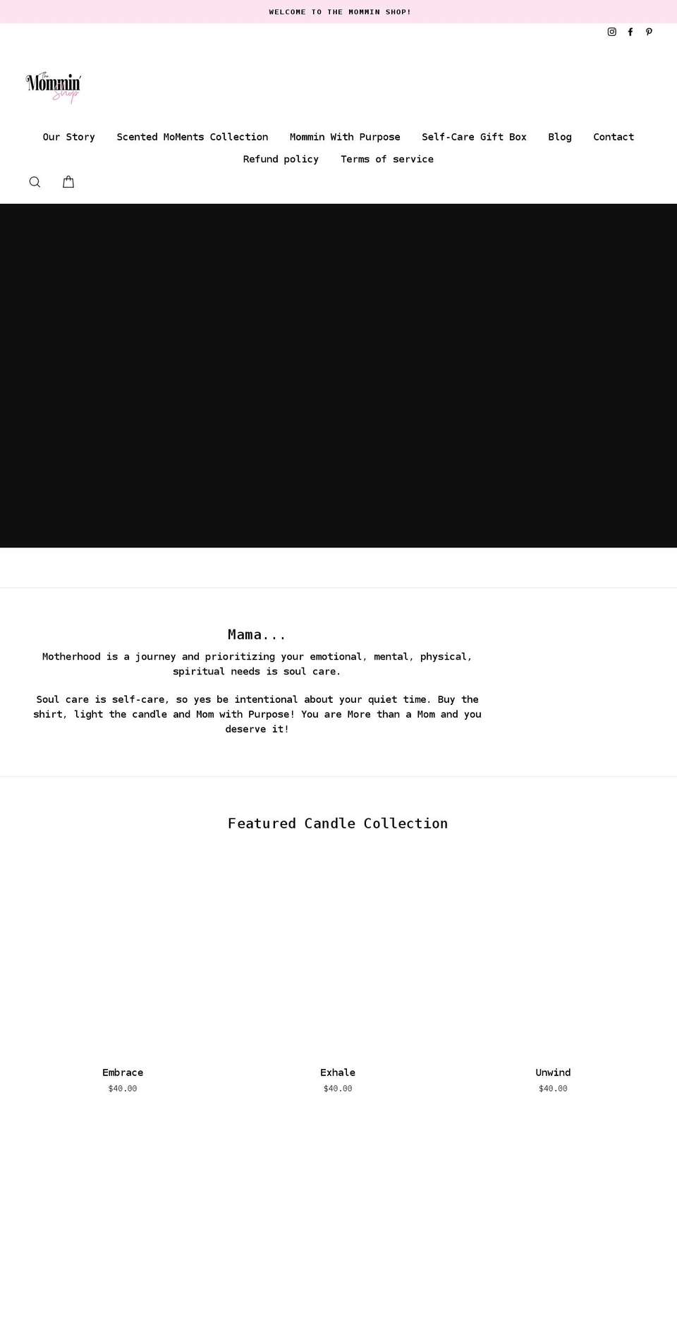 themomminshop.com shopify website screenshot