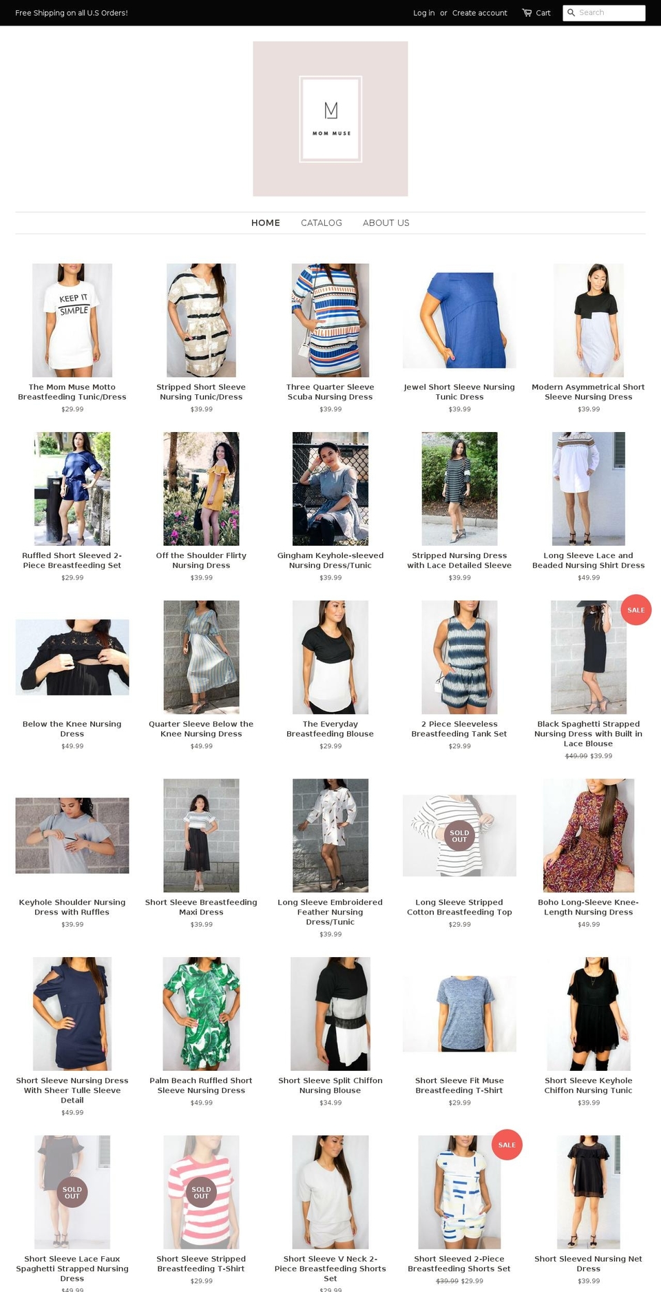 themommuse.com — Shopify storefront screenshot