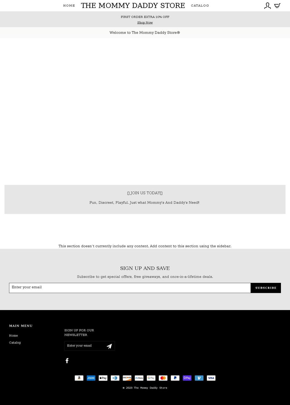 themommydaddystore.com — Shopify storefront screenshot