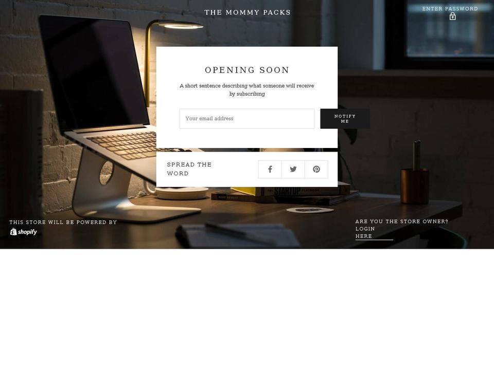 themommypacks.com shopify website screenshot