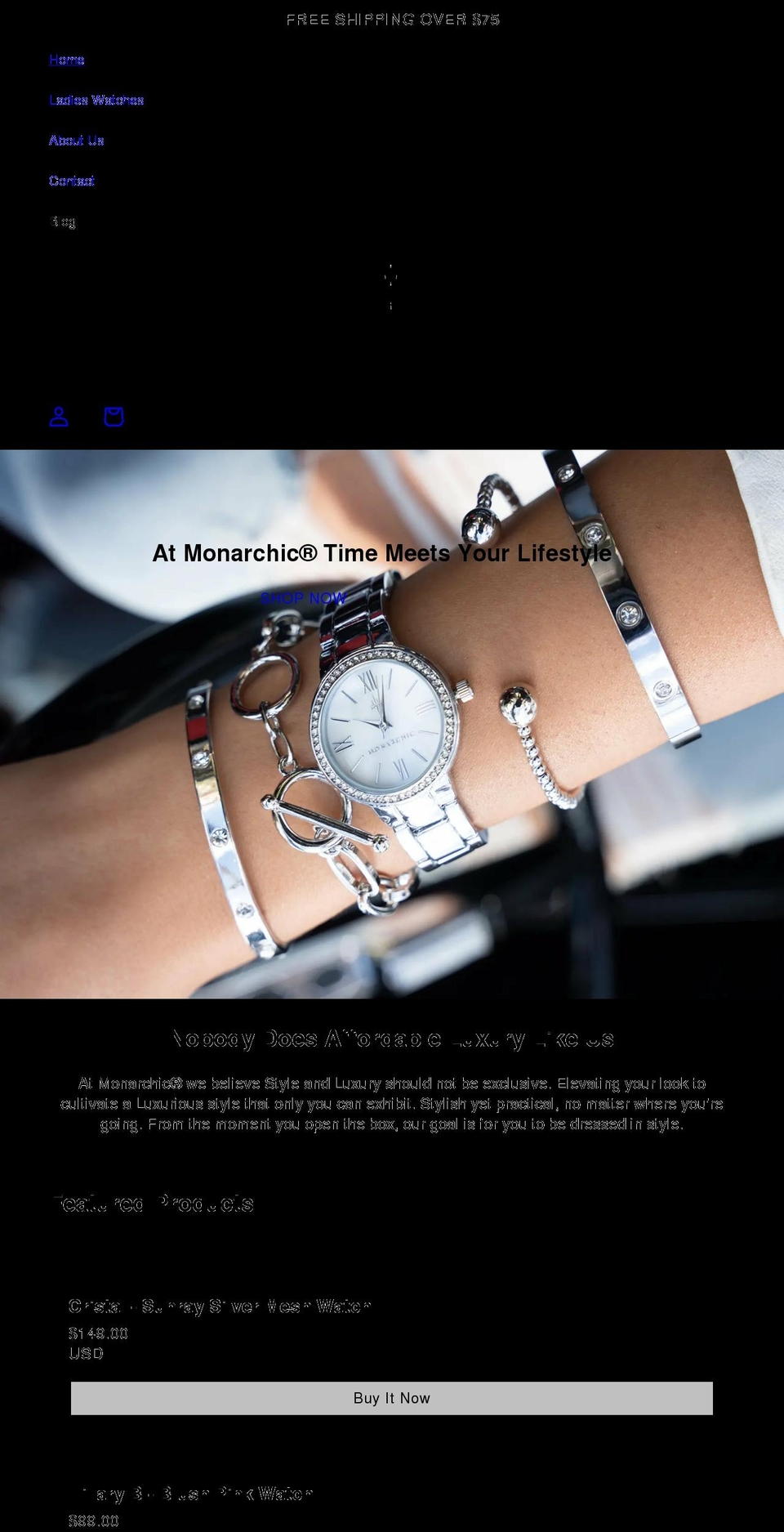 themonarchic.com shopify website screenshot